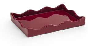 Lacquer Company Tray Small Belle Rives Bordeaux Red