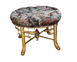 Load image into Gallery viewer, Circa 1880 Antique English Gilded Bamboo Ottoman
