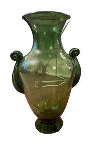Vintage Large Green Venetian Glass Vase