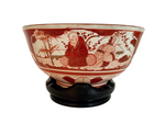 Load image into Gallery viewer, 19th Century Japanese Kutani Porcelain Bowl With Wooden Stand
