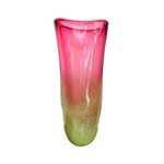 Load image into Gallery viewer, Pink and Green Large Handblown Vase

