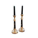 Load image into Gallery viewer, Pair of Vintage Gilt and Marble Candlesticks
