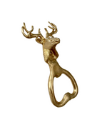 Load image into Gallery viewer, Brass Stag&#39;s Head Bottle Opener

