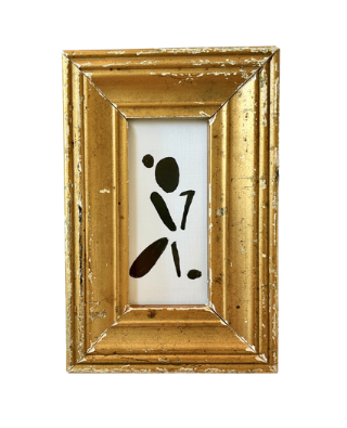 Abstract Black, White, and Gold Female Figure Studies