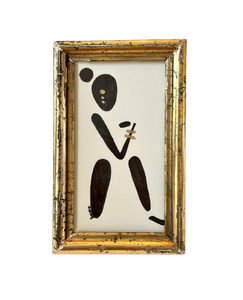 Abstract Black, White, and Gold Female Figure Studies