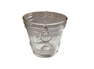 Glass Ice Bucket With Ring Handles