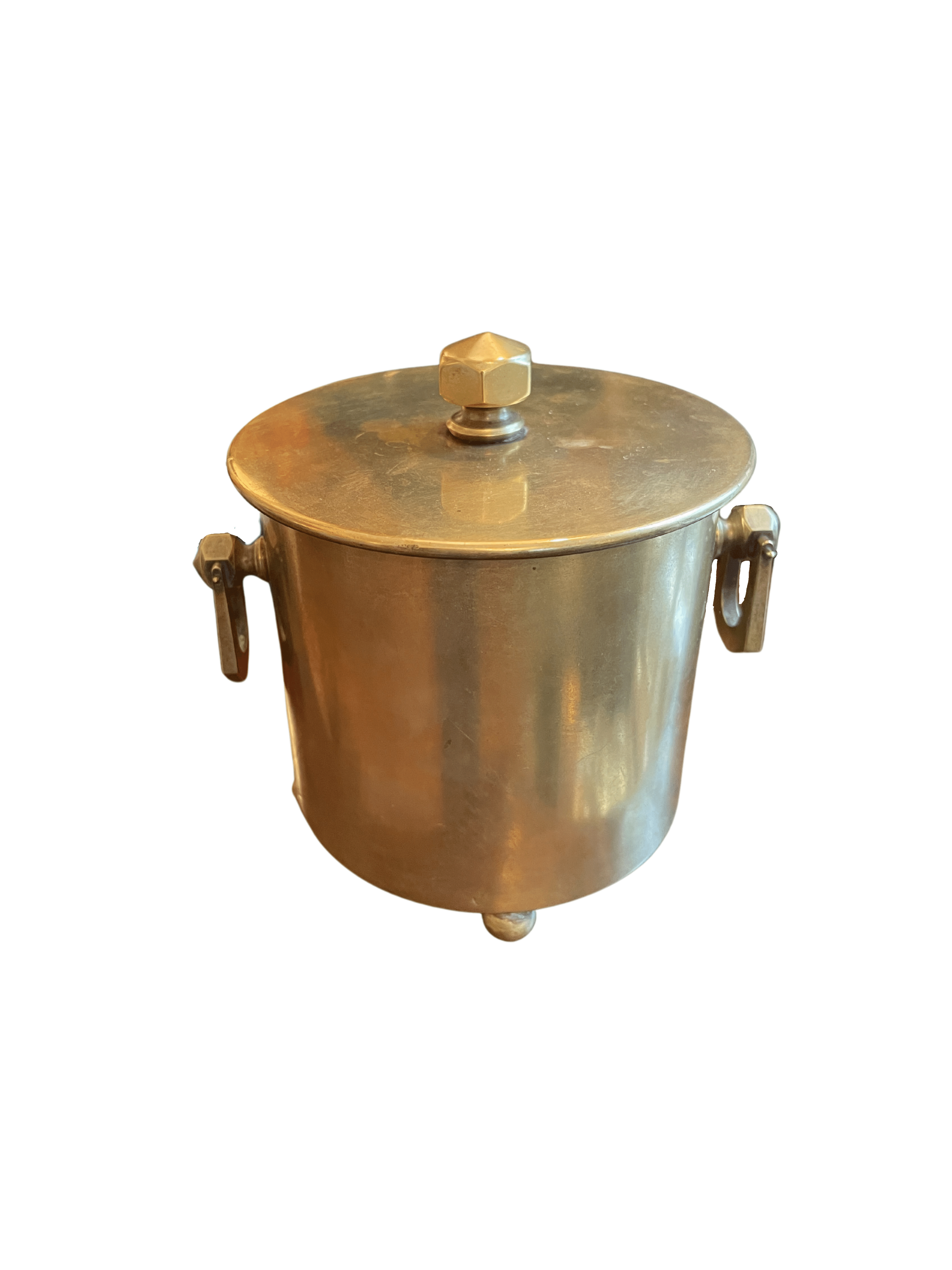Vintage Brass Tea Caddy With Copper Lining