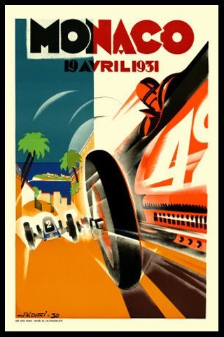 Racing Poster, Monaco 1931