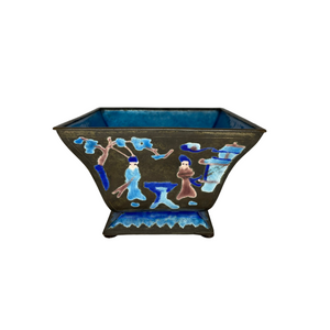 Blue Enamel Dish