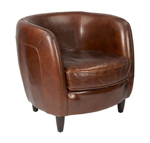 Leather Tub Chair, Pair Available