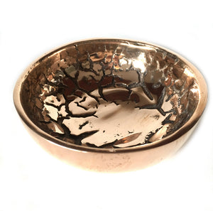 Bronze Lily King Bowl: Cracked Finish